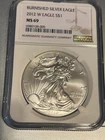 2012-W Burnished Silver Eagle $1.00 , NGC MS69