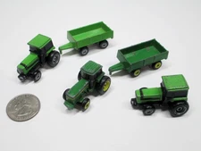 Vintage ERTL Farm Machines John Deere Ford Deutz-Allis Metal Micro Tractors Lot