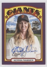 2022 Topps Archives 1972 Fan Favorites Purple 85/150 Alyssa Nakken Auto 7ut