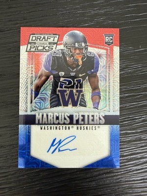 2015 Prizm Collegiate Draft Picks Marcus Peters 219 Red White Blue Mojo AUTO /25