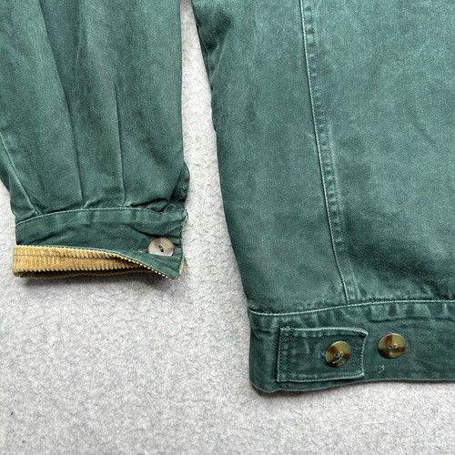 Vintage Brandon Thomas Barn Jacket Mens Small Green Chore Coat Aztec Lined - Picture 7 of 11