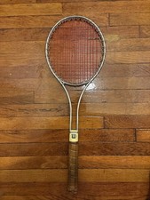 Vintage Wilson T2000 Tennis Racquet Metal Frame Brown Leather Grip MPN T2000