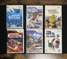 Nintendo Wii Games Lot Sealed & Used - Up, Wii Ski, Dog Island, Shrek and More