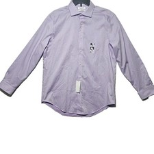 Calvin Klein Slim Fit Stretch Dress Shirt Lilac 16 32/33 L NWT