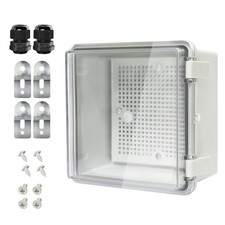 Junction Box IP65 Waterproof ABS Plastic Enclosure Hinged PC Clear Cover Elec...