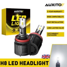 AUXITO 2x 12V 9000LM H8 LED Headlight Headlamp Kit Bulbs 6500K Bright Hi-Lo Beam