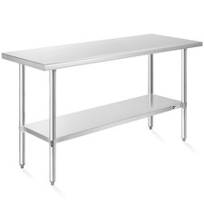 OPEN BOX - 24x60 Stainless Steel Table, Restaurant Kitchen Prep Work Table