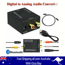 Digital Optical Coax Coaxial Toslink to Analog Audio Converter Adapter RCA DAC