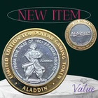 Vintage .999 Fine Silver $10 Gaming Casino Token Alladin Tales of 1001 Arabian!