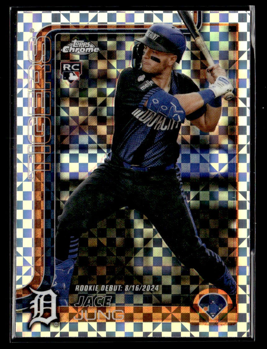 2025 Topps Chrome Update #USC121 Jace Jung X-Fractors Rookie Card Detroit Tigers