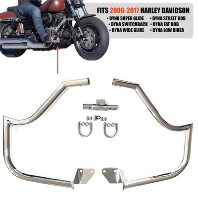 Chrome Mustache Engine Guard Crash Bar For 2006-2017 Harley Dyna Street Fat Bob