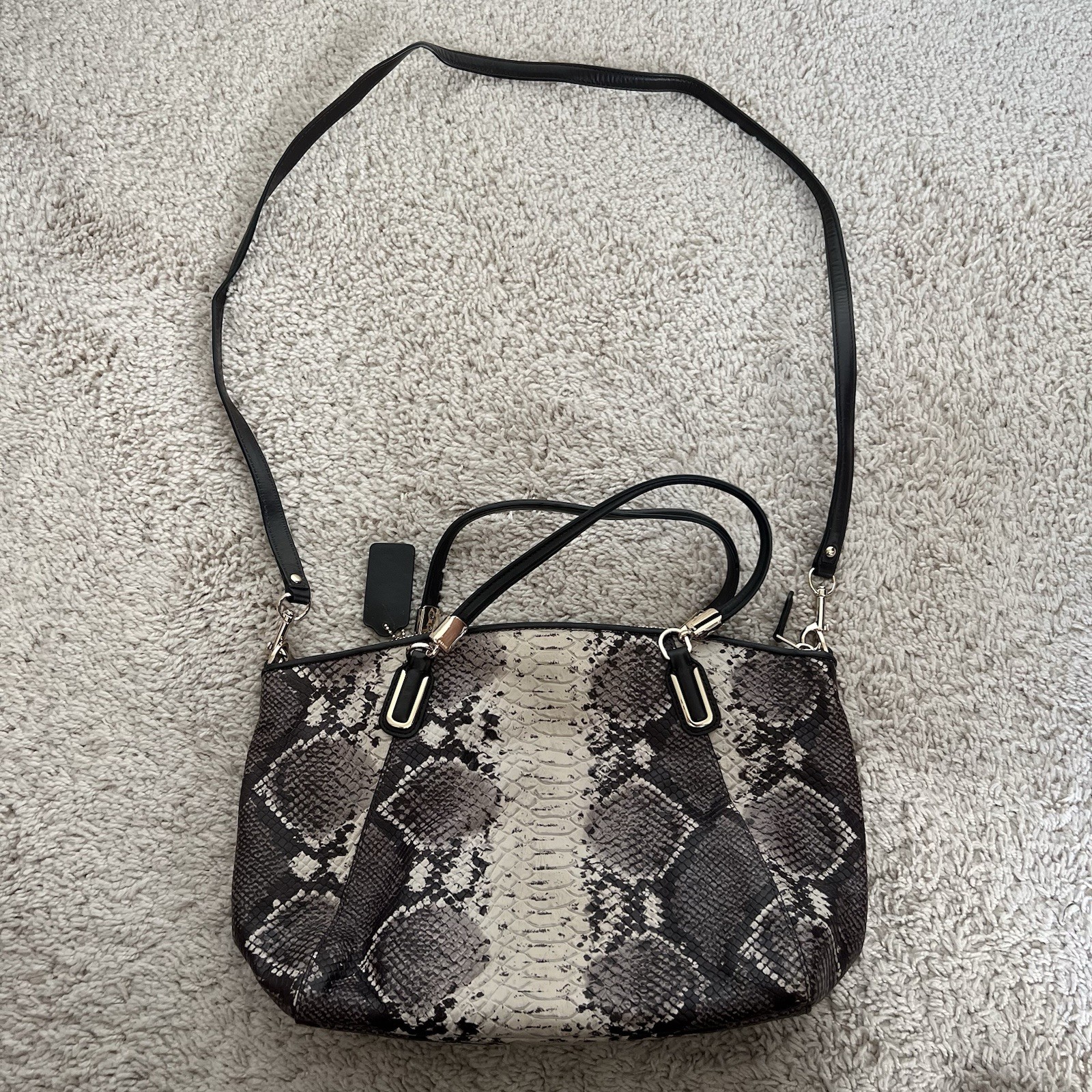 Coach Authentic Vintage Python Snakeskin Print Le… - image 3