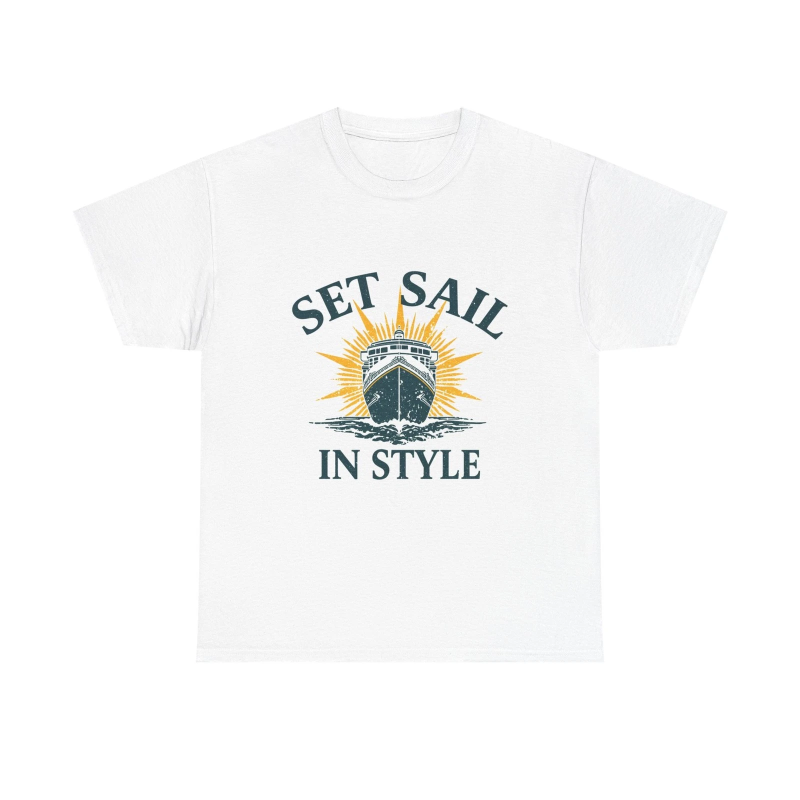 Set Sail In Style T-Shirt Cruise Ship Vacation Nautical Travel Lover Tee