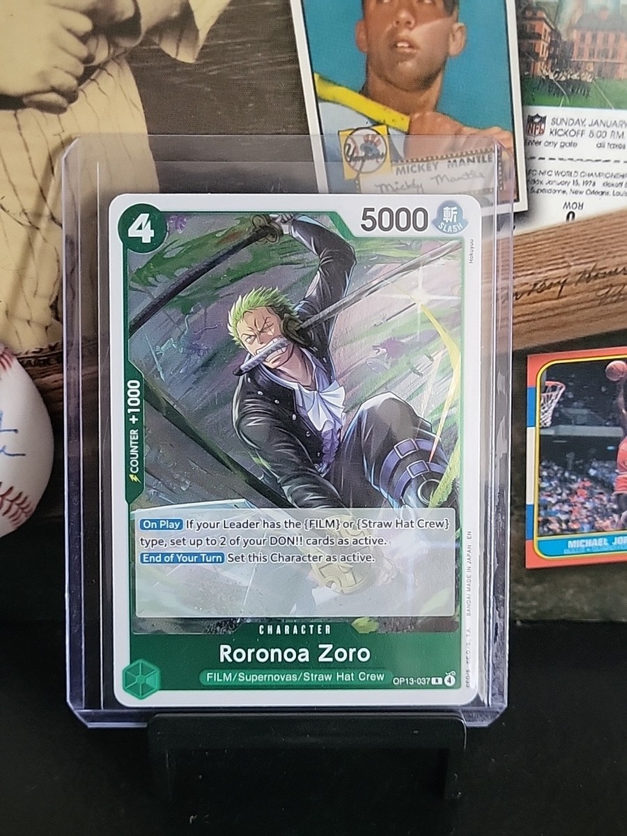 2025 One Piece Roronoa Zoro OP13-037 Carrying On His Will Foil