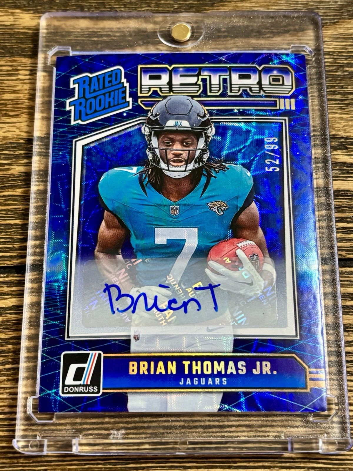 Brian Thomas Jr 2024 Donruss Retro Rated Rookie Auto  /99 Jaguars