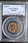 1938-D Buffalo Nickel - PCGS MS65 - Nice Toning