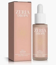 Zeria Drops Sunless Tanning Drops Natural Boost Melanin Watermelon Exp 02/2028