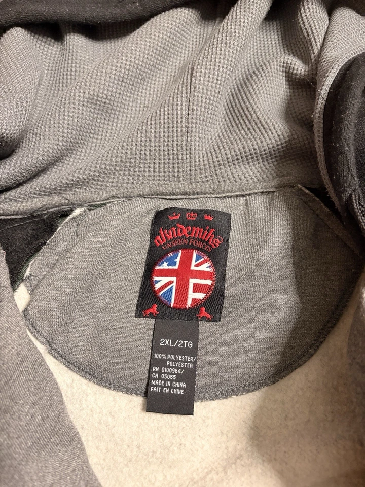 Vintage Akademiks Sudadera con Capucha Cremallera Hombre’s Talla XXL Foto 3 de 4