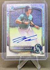 2025 Bowman Chrome - Mega Box Chrome Prospect Mojo Autographs Jonny Farmelo...