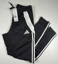 Adidas Tiro 24 Men's Pants S Black White Striped Stretch Athletic Training NEW