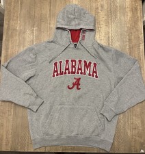 Alabama Crimson Tide Men's Large Gray Sweatshirt Colosseum Pullover Hoodie EUC