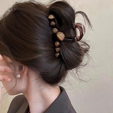 Gradient Bead Hair Claw Clip for SHARK Style Women Fashion Accessory 13cm