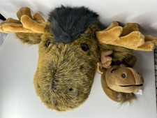Stuffed Animal House Plush Canada Moose Head Wall Mount 22  /W Small One