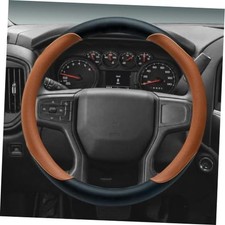 Yangday Leather Steering Wheel Cover for Chevy Silverado 1500 2500 Brown - A