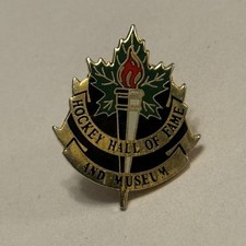 Hockey Hall of Fame Museum Toronto Canada Pinback Lapel Pin NHL Hockey VTG