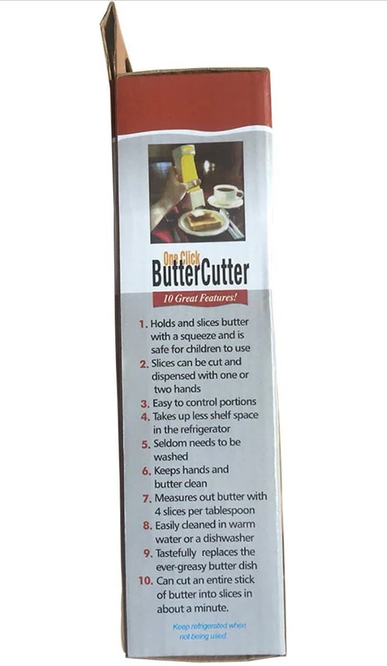 Butter Cutter One Click Cheese Splitter, Butter Stick with Stainless Steel Blade - Image 4 of 4