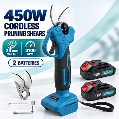Cordless Electric Pruning Shears NO Battery/ with 2 Battery Handheld Portable