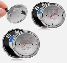 2PC/set Front Hood & Rear Trunk 82mm & 74mm Emblem For E46 E39 