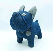 PELUCHES PUPAZZO CANE-BULLDOG FRANCESE-JACK & JONES DENIM DOG-ANNO 1990-VINTAGE