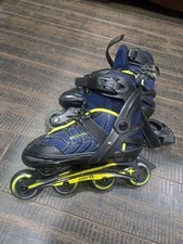 Schwinn Adjustable Inline Skates Size 5-8 ABEC 5 Blue/Black/Yellow