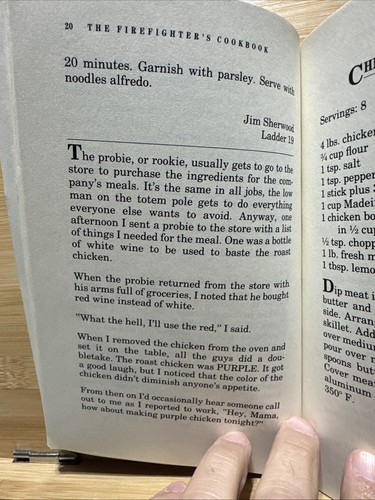 The Firefighter's Cookbook John Sineno Signed 1986 First Edition - Picture 8 of 13