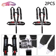 2PCS 5 Point Universal Black Latch Quick Release Racing Car 3” Belt Harness