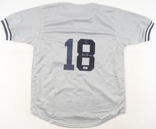 Don Larsen Signed Yankees Jersey (Beckett)Pitched Perfect Game 1956 World Series