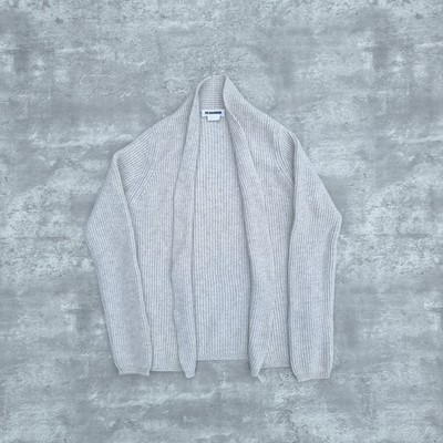 Jil Sander x Joyce 100% Kaschmir gerippte Strickjacke Pullover Damen Small