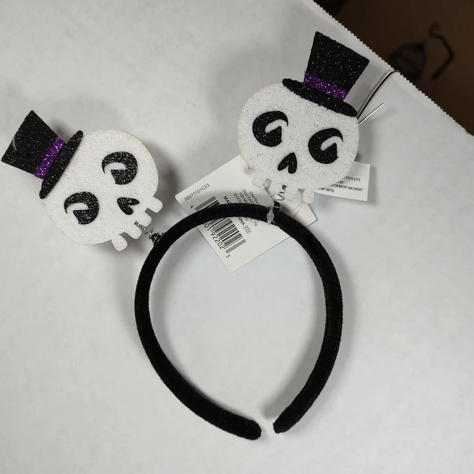 Novelty Headband Black Cat Pumpkin Skull Skeleton Holiday Party Seasonal Hair - Изображение 4 из 4