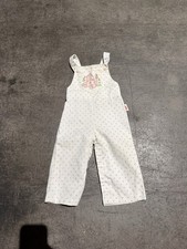Vintage 1970s Care Bears Flower Heart Baby Girl Overalls Infant