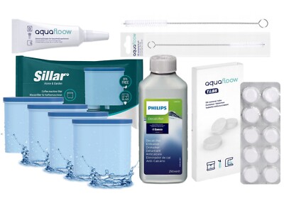 Ersatzteilset für Philips Saeco Wasserfilter Entkalker Entfettungstabletten