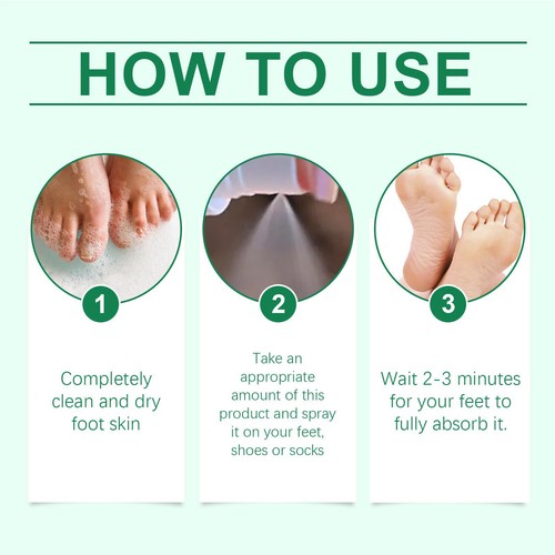 Foot Natural Foot Sanitizer & Shoe Deodorant Spray With Essential Oils- 100ml - Foto 11 di 12