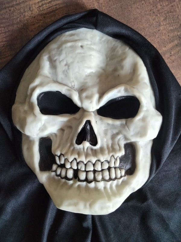 Vintage Easter Unlimited Skull Halloween Mask Glows In The Dark 