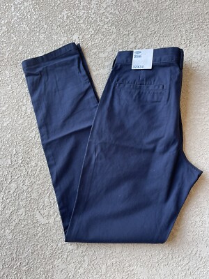 OLD NAVY Men's Khaki Sz 32X34 Slim Chino Pants Navy Blue Casual Workwear  - Main Image