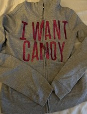 GIRLS OLD NAVY HOODIE-SIZE XLARGE-14-GRAY-CANDY