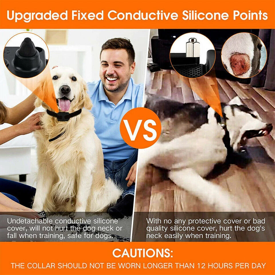 Collar de entrenamiento de choque remoto para perros de 2700 pies recargable impermeable LCD entrenador de mascotas Foto 4 de 4