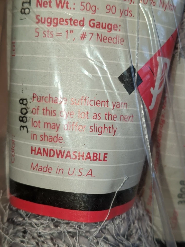 Lote de (10) hilo de pestañas suave Berroco Pixie gris 50 g 90 yardas cada uno #3808 *NUEVO* Foto 4 de 4