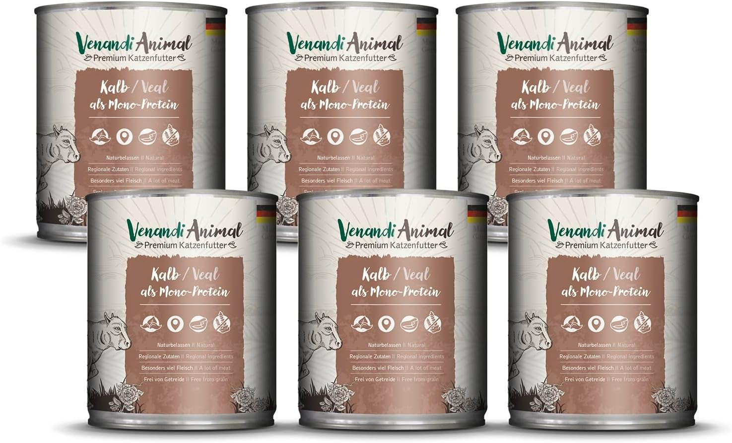 Venandi Animal Vitello Monoproteico: Cibo Gatti Senza Cereali Premium