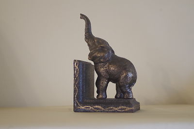 Nostalgie Buchstütze Elefant Gusseisen  15 cm Antikstil