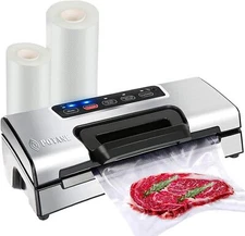Precision Vacuum Machine,Pro Food Sealer with Built-in Cutter and Bag Storage